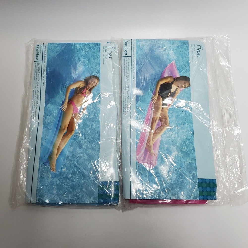 Set of 2‎ Inflatable Pool Float Loungers 72 inch Pink and Blue M-P09-0095-B